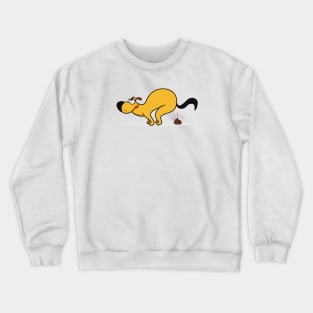 dogs pooping Crewneck Sweatshirt